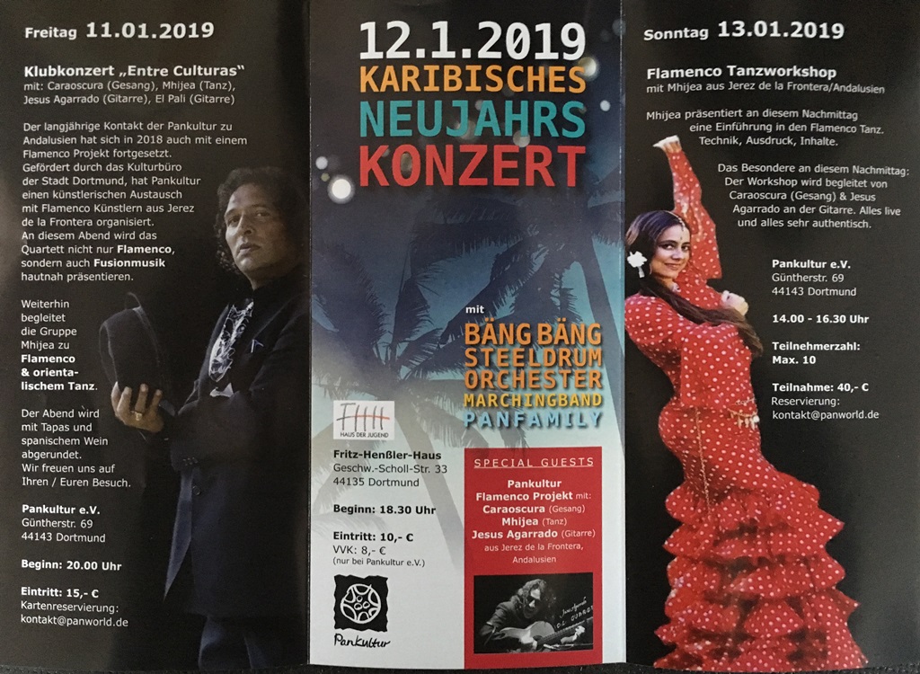 12.01.2019 Karibisches Neujahrs Konzert im Fritz Henßler Haus Dortmund